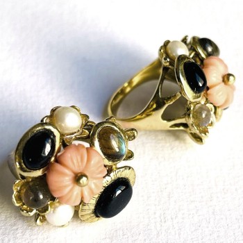 BAGUE BOUQUET ONYX
