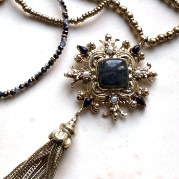 copy of copy of copy of SAUTOIR CORPUS COEUR LABRADORITE