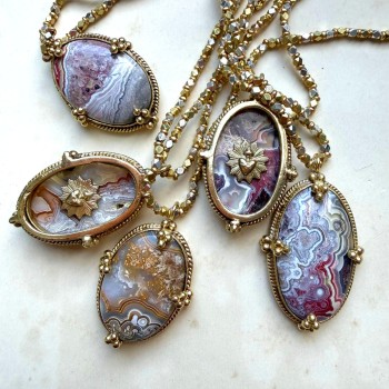 SAUTOIR GLORIA RED AGATHE